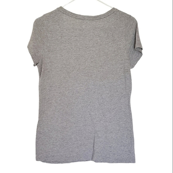 1172 * Merona Beaded Scoop Neckline Tee Gray Size M - Picture 2 of 7